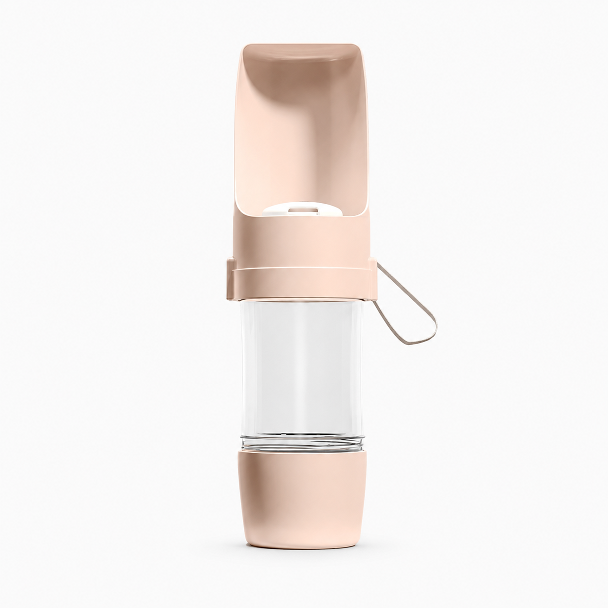 2-in-1 Dog Water Bottle, Portable Travel Feeder with Food Storage