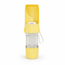 2-in-1 Dog Water Bottle, Portable Travel Feeder with Food Storage
