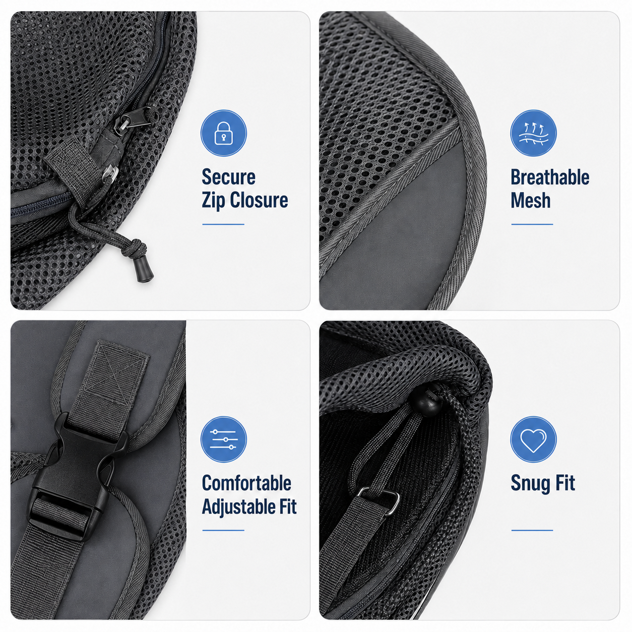 Pet Sling Carrier, Breathable Crossbody Bag for Cats & Small Dogs