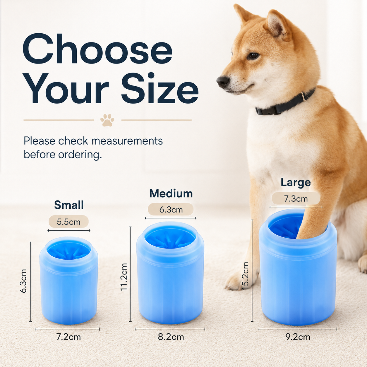 Portable Dog Paw Cleaner Cup with Cleaning Brush