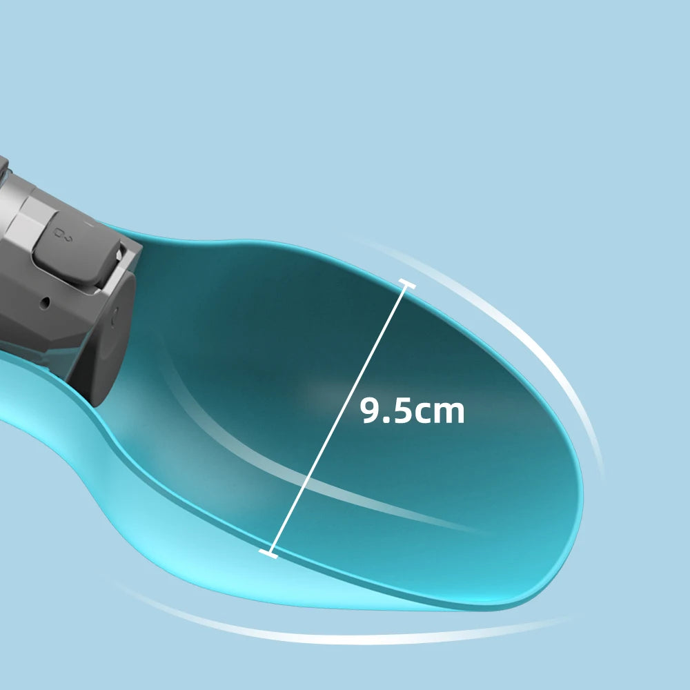Portable Dog Water Bottle, Travel Dispenser with Built-In Bowl
